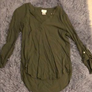 Green 3/4 Sleeve Top